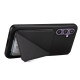 For Samsung Galaxy S24+ 5G D04 Calf Texture Dual Card Slot Holder Phone Case(Black)