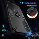 For Samsung Galaxy S24+ 5G Shockproof Metal Ring Holder Phone Case(Black)