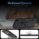 For Samsung Galaxy S24+ 5G Shockproof Metal Ring Holder Phone Case(Black)