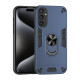 For Samsung Galaxy S24+ 5G Shockproof Metal Ring Holder Phone Case(Blue)