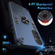 For Samsung Galaxy S24+ 5G Shockproof Metal Ring Holder Phone Case(Blue)