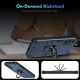 For Samsung Galaxy S24+ 5G Shockproof Metal Ring Holder Phone Case(Blue)