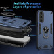 For Samsung Galaxy S24+ 5G Shockproof Metal Ring Holder Phone Case(Blue)