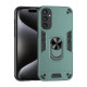 For Samsung Galaxy S24+ 5G Shockproof Metal Ring Holder Phone Case(Green)
