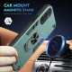 For Samsung Galaxy S24+ 5G Shockproof Metal Ring Holder Phone Case(Green)