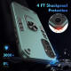 For Samsung Galaxy S24+ 5G Shockproof Metal Ring Holder Phone Case(Green)