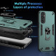 For Samsung Galaxy S24+ 5G Shockproof Metal Ring Holder Phone Case(Green)