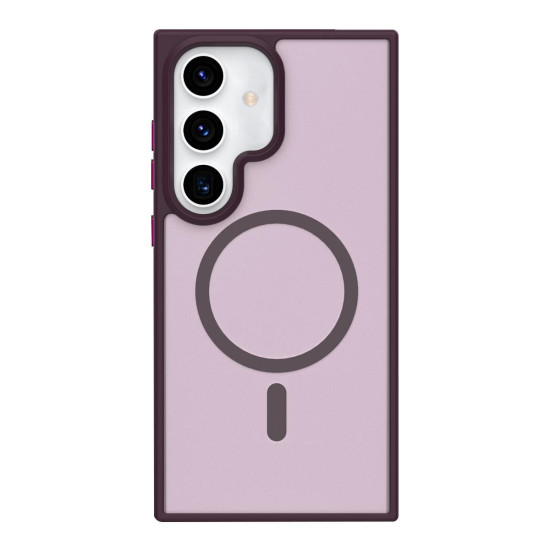For Samsung Galaxy S24+ 5G Metal Button Skin Feel Matte MagSafe Shockproof Phone Case(Red)