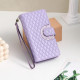 For Samsung Galaxy S24+ 5G Glitter Lattice Zipper Wallet Leather Phone Case(Purple)