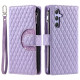For Samsung Galaxy S24+ 5G Glitter Lattice Zipper Wallet Leather Phone Case(Purple)