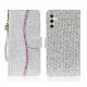 For Samsung Galaxy S24+ 5G Glitter Powder Filp Leather Phone Case(Silver)