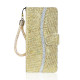 For Samsung Galaxy S24+ 5G Glitter Powder Filp Leather Phone Case(Gold)