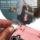For Samsung Galaxy S24+ 5G Calf Texture Wrist Card Slot Ring Phone Case(Pink)