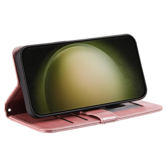 For Samsung Galaxy S24+ 5G Simple 6-Card Wallet Leather Phone Case(Rose Gold)