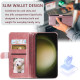 For Samsung Galaxy S24+ 5G Simple 6-Card Wallet Leather Phone Case(Rose Gold)