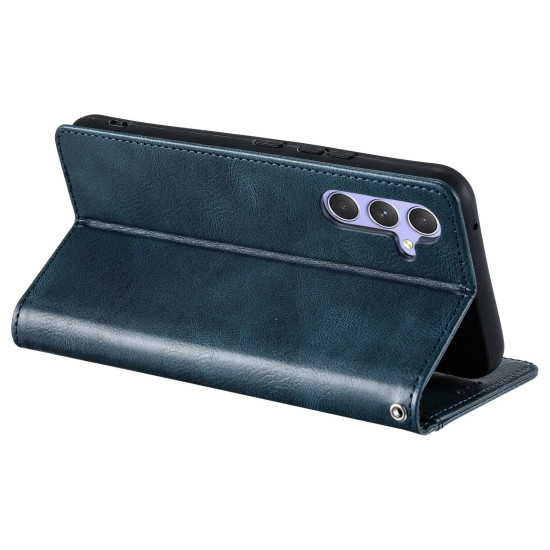 For Samsung Galaxy S24+ 5G Simple 6-Card Wallet Leather Phone Case(Navy Blue)