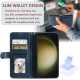 For Samsung Galaxy S24+ 5G Simple 6-Card Wallet Leather Phone Case(Navy Blue)
