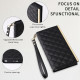 For Samsung Galaxy S24+ / S25+ 5G Crossbody Rhombic Sucker Leather Phone Case(Black)
