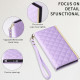 For Samsung Galaxy S24+ / S25+ 5G Crossbody Rhombic Sucker Leather Phone Case(Purple)