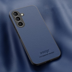 For Samsung Galaxy S24+ 5G HUIYI Leather Magnetic Phone Case(Blue)
