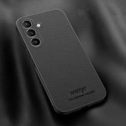 For Samsung Galaxy S24+ 5G HUIYI Leather Magnetic Phone Case(Black)