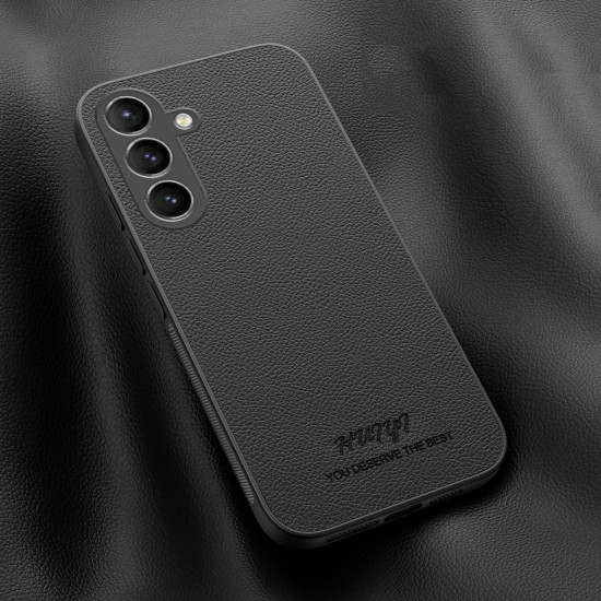 For Samsung Galaxy S24+ 5G HUIYI Leather Magnetic Phone Case(Black)