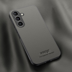 For Samsung Galaxy S24+ 5G HUIYI Leather Magnetic Phone Case(Grey)