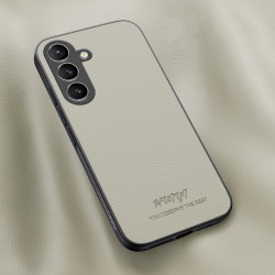 For Samsung Galaxy S24+ 5G HUIYI Leather Magnetic Phone Case(White)