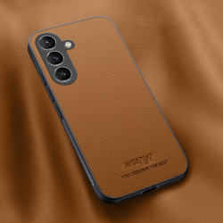 For Samsung Galaxy S24+ 5G HUIYI Leather Magnetic Phone Case(Brown)