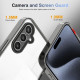 For Samsung Galaxy S24+ 5G 2.5mm Anti-slip Clear Acrylic Hybrid TPU Phone Case(Black)