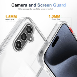 For Samsung Galaxy S24+ 5G 2.5mm Anti-slip Clear Acrylic Hybrid TPU Phone Case(Transparent)