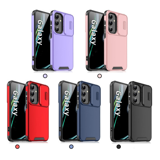 For Samsung Galaxy S24+ 5G Sliding Camshield TPU + PC Phone Case(Purple)