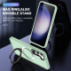 For Samsung Galaxy S24+ 5G MagSafe Holder Skin-feel PC Hybrid TPU Phone Case(Light Green)