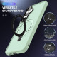 For Samsung Galaxy S24+ 5G MagSafe Holder Skin-feel PC Hybrid TPU Phone Case(Light Green)
