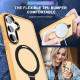 For Samsung Galaxy S24+ 5G MagSafe Holder Skin-feel PC Hybrid TPU Phone Case(Orange)
