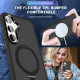 For Samsung Galaxy S24+ 5G MagSafe Holder Skin-feel PC Hybrid TPU Phone Case(Black)