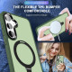 For Samsung Galaxy S24+ 5G MagSafe Holder Skin-feel PC Hybrid TPU Phone Case(Dark Green)