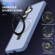 For Samsung Galaxy S24+ 5G MagSafe Holder Skin-feel PC Hybrid TPU Phone Case(Grey Blue)