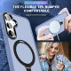 For Samsung Galaxy S24+ 5G MagSafe Holder Skin-feel PC Hybrid TPU Phone Case(Grey Blue)