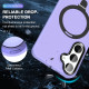 For Samsung Galaxy S24+ 5G MagSafe Holder Skin-feel PC Hybrid TPU Phone Case(Light Purple)