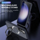 For Samsung Galaxy S24+ 5G MagSafe Holder Skin-feel PC Hybrid TPU Phone Case(Dark Blue)