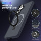 For Samsung Galaxy S24+ 5G MagSafe Holder Skin-feel PC Hybrid TPU Phone Case(Dark Blue)