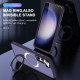 For Samsung Galaxy S24+ 5G MagSafe Holder Skin-feel PC Hybrid TPU Phone Case(Dark Purple)