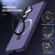 For Samsung Galaxy S24+ 5G MagSafe Holder Skin-feel PC Hybrid TPU Phone Case(Dark Purple)