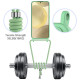 For Samsung Galaxy S24+ 5G Integrated Card Bag Solid Color Liquid Silicone Phone Case with Lanyard(Green)