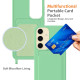 For Samsung Galaxy S24+ 5G Integrated Card Bag Solid Color Liquid Silicone Phone Case with Lanyard(Green)