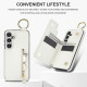 For Samsung Galaxy S24+ 5G Litchi Texture Zipper Double Buckle Card Bag Phone Case(White)