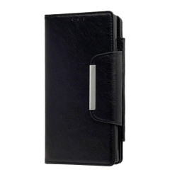 For Samsung Galaxy S24+ 5G Multifunctional 7-Card Wallet Leather Phone Case(Black)