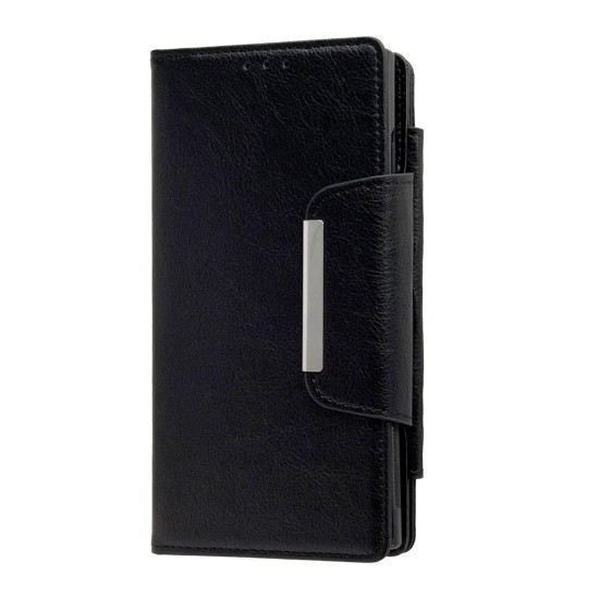 For Samsung Galaxy S24+ 5G Multifunctional 7-Card Wallet Leather Phone Case(Black)