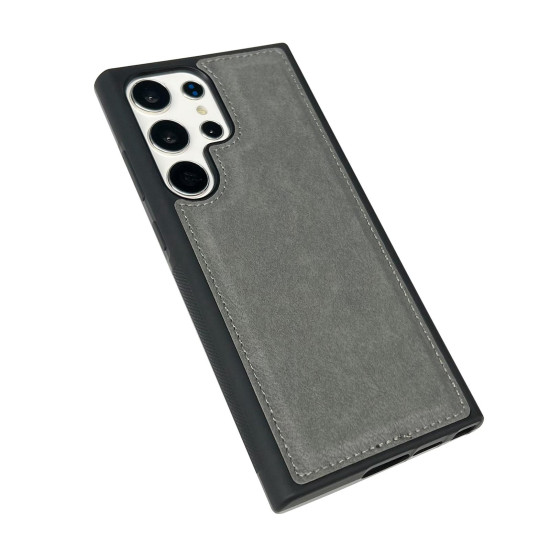 For Samsung Galaxy S24+ 5G Cowhide Texture Back Cover Phone Case(Grey)